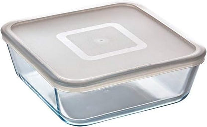 "Pyrex Cook&Freeze Recipient Care Glass Size with lid 20.5 x 20.5 x 7.5 cm - Without lid 20 x 20 x 7 cm