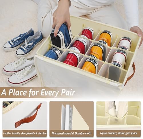 Flexible Dividers Shoe Storage Box Organizer Bins for Closet - 1 Pack - Image 3