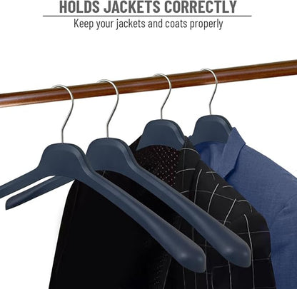 All Hung Up Hangers Plastic Coat Hangers, Clothes Hangers (Navy Blue, 36pk)