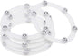 MECCANIXITY 2.7inch Rotating Swivel Stand with Steel Ball Bearings Annular Lazy Susan Base Turntable for Kitchen Corner Cabinets, 69 x 55mm White Pack of 6
