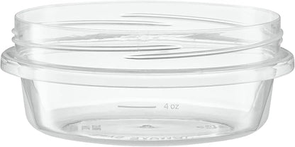 ELEGANT DISPOSABLES Twist Top Deli Containers Food Storage Containers Blue Screw on Lid Reusable Stackable Leakproof Airtight, pack of 10-8 oz containers