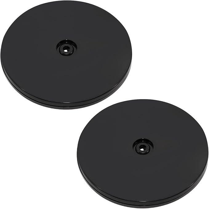 2 Pcs Black 6 inch Acrylic Lazy Susan Rotating Turntable Organizer Bearings - Round Swivel Plate for Spice Rack, Table, Cake, Kitchen Pantry