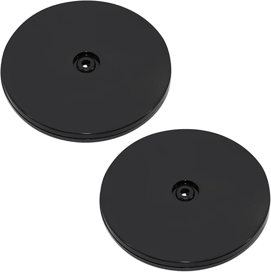 2 Pcs Black 6 inch Acrylic Lazy Susan Rotating Turntable Organizer Bearings - Round Swivel Plate for Spice Rack, Table, Cake, Kitchen Pantry