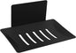 Soap Dish for Shower, 5 Slot Self-Adhesive Soap Holder for Bathroom, Wall Mounted Shower Soap Holder, Stainless Steel Soap Tray Black