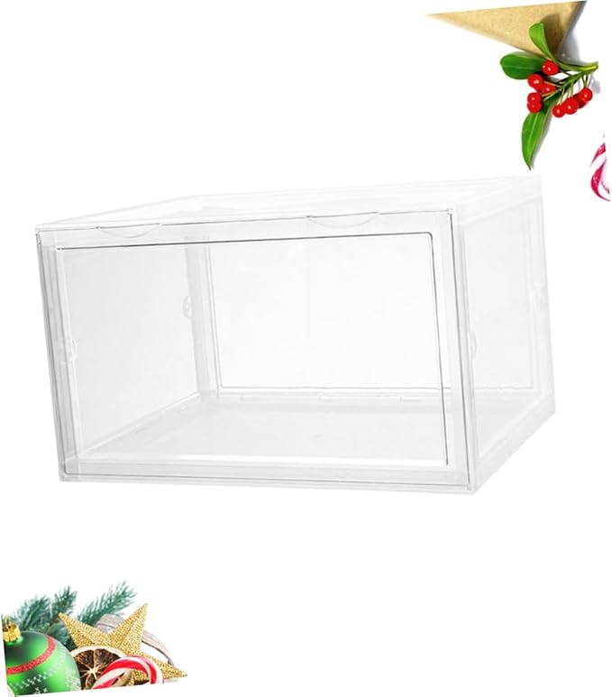 Shoes Storage Box Portable Sturdy Organizer for Home Use Magnetic Door Connection for Sneakers and Accessories Dust Shoe Case Efficient Closet