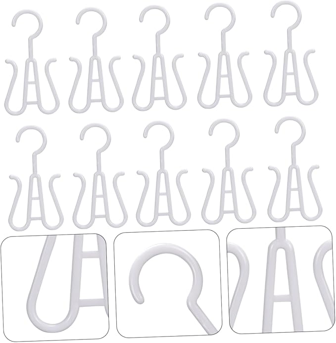 Homoyoyo 10Pcs Plastic Shoe Drying Hooks Multi Functional Shoes Hanging Organizer for Home Easy to Drain