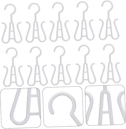 Homoyoyo 10Pcs Plastic Shoe Drying Hooks Multi Functional Shoes Hanging Organizer for Home Easy to Drain