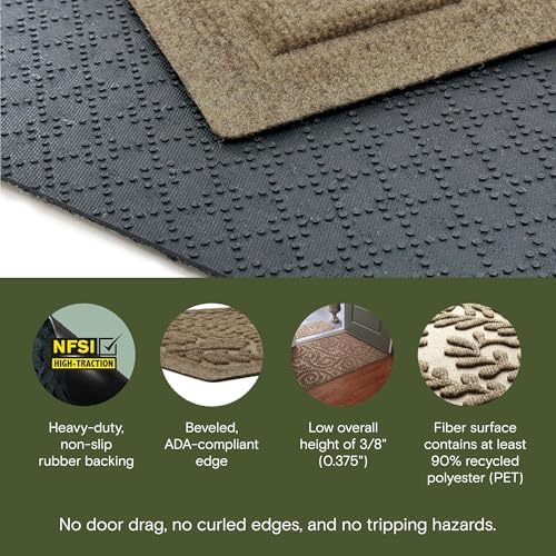 WaterHog Boxwood Front Door Mat Indoor Outdoor Entrance, All-Weather Mats - Image 3
