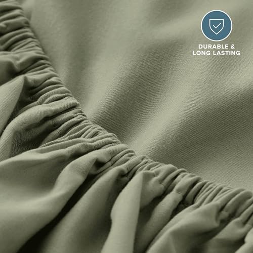 Bare Home Twin XL Fitted Sheet - 1800 Ultra-Soft (Twin XL, Sage) - Image 5