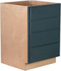 Quicklock RTA (Ready-to-Assemble) | Base Kitchen Cabinets - Shaker Style | Made in America (Needlepoint Navy, 24" Wx34.5 Hx24 D 4 Drawer)