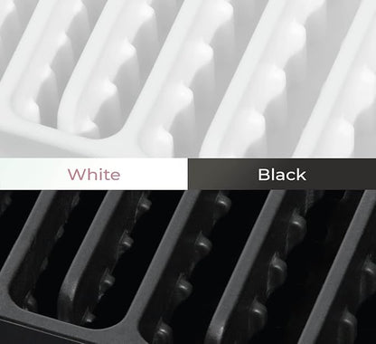 iDesign The Sarah Tanno Collection Silicone Cosmetic and Makeup Brush Holder with Multi-Sized Slots, White