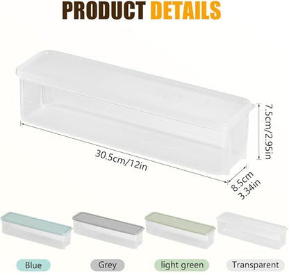 Storage & Crisper Boxes, 2025 New Spaghetti Container Storage with Lids, 1.3L Freezable fruit saver containers, salad container Airtight Box, Pasta Organizer Stackable Box (White, 3PCS)