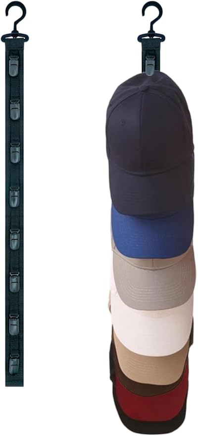 Hat Organizer for Baseball Caps, Hat Storagefor Closet Hook, Wall and Door Baseball Hat Organizer 1 Pack