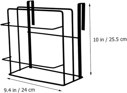 OUNONA 2Pcs Over Cabinet Towel Organizer Stylish Kitchen Door Storage Rack for Efficient Space Saving and Easy Access for Cutting Boards and Duster Cloths Design