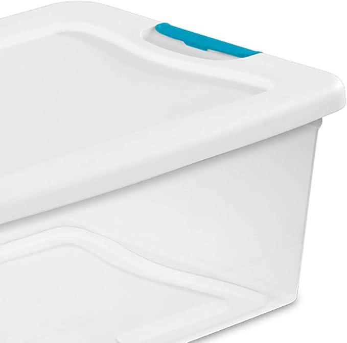 Latching Storage Box, See-Through Base, 15-Qt.