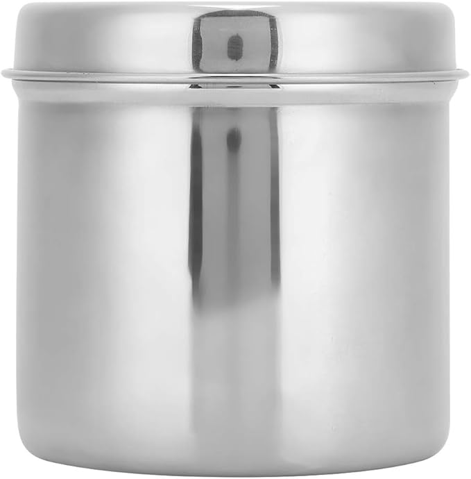 Atyhao Stainless Steel Cotton Ball Canister Jar Organizer with Lid for Bathroom Vanity Storage, Professional Use