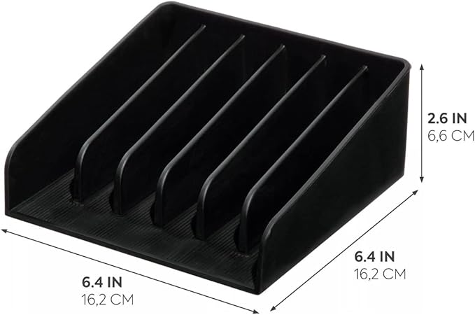 iDesign The Sarah Tanno Collection Silicone Makeup Palette Holder and Cosmetic Organizer, Black
