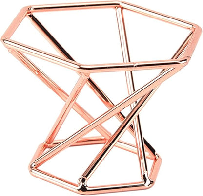 Metal Display Stand Crystal Glass Lens Sphere Makeup Sponge Holder