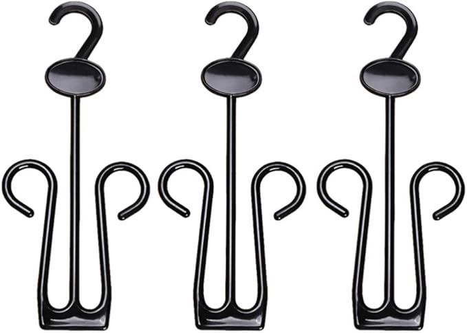 LIOOBO 15PCS Shoe Display Hook Shoes Hanger Organizer Drying Rack Plastic Sneaker Holder Storage for Closet Organizing Shop Home Supermarket Mall Black