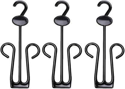 LIOOBO 15PCS Shoe Display Hook Shoes Hanger Organizer Drying Rack Plastic Sneaker Holder Storage for Closet Organizing Shop Home Supermarket Mall Black