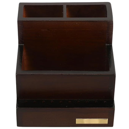 minkissy Antique Solid Nail Tool Storage Box 4.72X4.33X3.93 Inch Desktop Organizer Large Capacity for Manicure Drill Bits Brushes Polishing Heads Home Salon Use