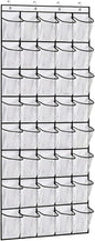 GANNEPIE Over The Door Shoe Organizer, 40 Pockets Heavy-Duty Hanging Shoe Rack, White Space-Saving Storage for Sneakers & Sundries