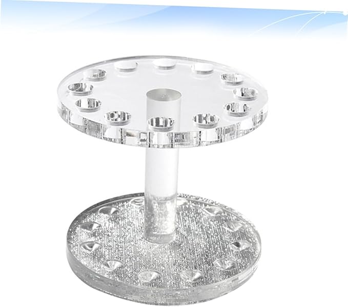 Healeved Heart-Shaped Transparent Acrylic Nail Art Brush Holder Stand for Uv Gel Pens Portable Nail Holder Organizer Compact Cosmetic Display Case 3.42X3.34X2.67In