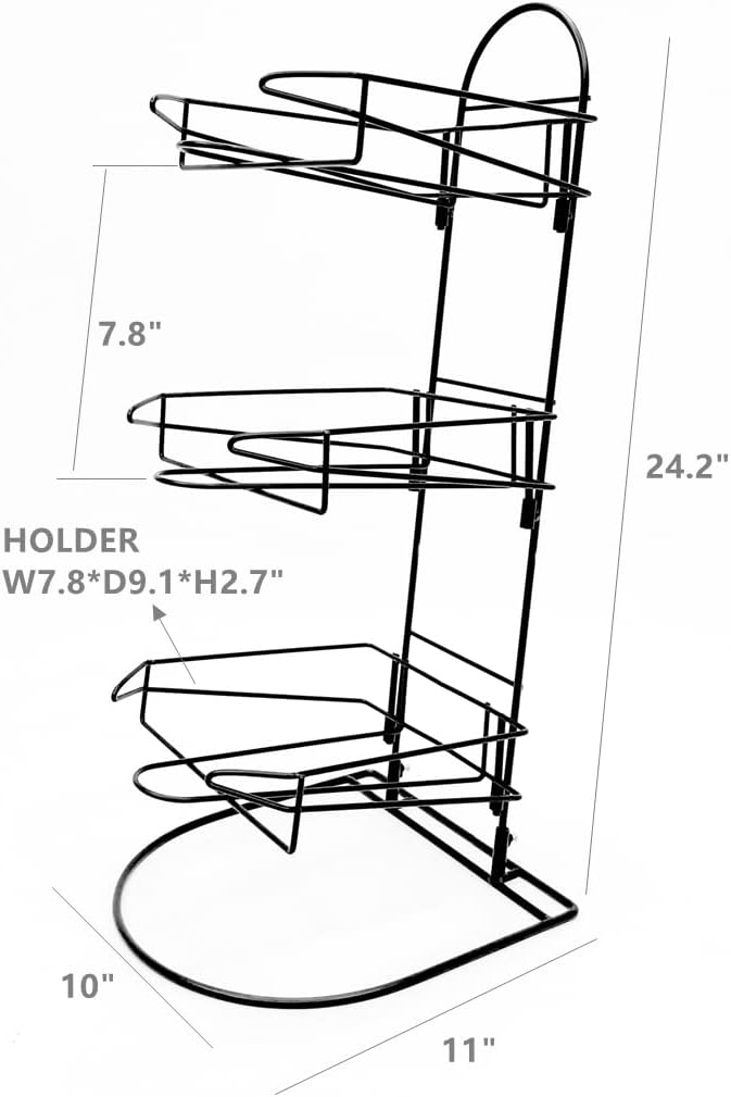 FixtureDisplays® Counter Hat Display with 3 Pockets for Displaying Multiple Hats, Caps or Similar Types of Headwear 10047-FBA