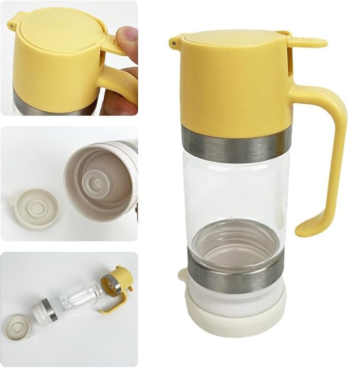 No-Drip Honey Dispenser, 2026 Upgraded Glass Honey Dispenser,Honeys Dispensers No Drip Glass,Maple Syrup Dispensers,Honeys Jar with Handle,SyrupDispenser for Coffee,Tea,Gifts for Mom Lover