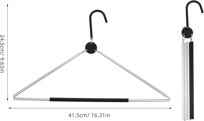 Portable Foldable Clothes Hanger Lightweight Travel Hanger Space Saving Folding Coat Nonslip Design for Cruise and Closet Organization