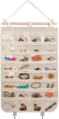 BB Brotrade Hanging Jewelry Organizer,32 Clear PVC Pockets Wall Jewelry Storage with 2 Metal Hooks for Holding Jewelries