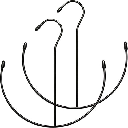ZEDODIER Belt Hangers, Belt Rack 2 Pack Black Closet Accessories Organizers, Closet Organizer Hook Rack for Belt, Ties, Scarves, Camisoles, Hats, Bras, Shoes