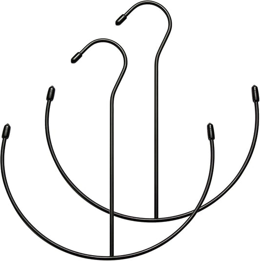 ZEDODIER Belt Hangers, Belt Rack 2 Pack Black Closet Accessories Organizers, Closet Organizer Hook Rack for Belt, Ties, Scarves, Camisoles, Hats, Bras, Shoes