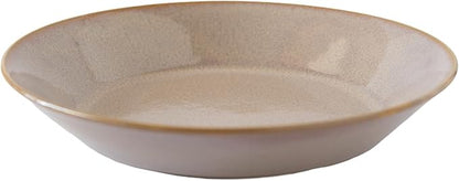 aito 517322 Natural Color Curry Plate, Pasta Plate, Approx. 8.3 inches (21 cm), Cinnamon, Beige, Mino Ware, Dishwasher Safe, Microwave Safe, Made in Japan