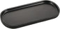 Emibele Black Vanity Tray, 10" Resin Oval Storage Tray for Bathroom Countertop Kitchen Sink Dresser Toilet Tank, Tray Organizer for Jewelry Ring Cosmetic Perfume Candle Soap Shampoo, Matte Black
