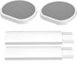 Light Gray - Expansion Pack - 2 Straight Tracks and 2 Trays. Does not Work Without the Lazy Susan Revolution Full Set (Sold Separately).