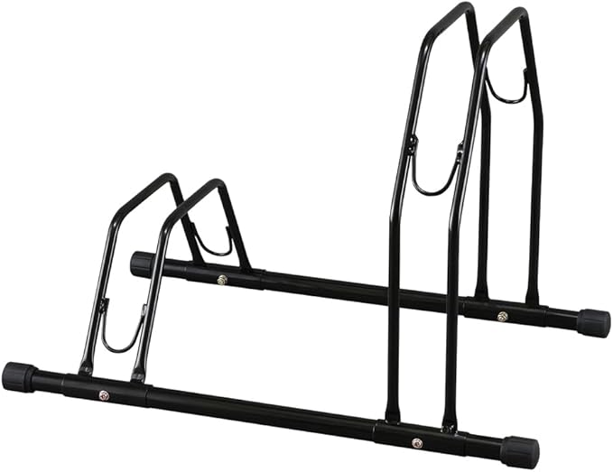 Iris Ohyama Bicycle Stand, Black, for 1 to 3 Cars, Fall Prevention, Space Saving