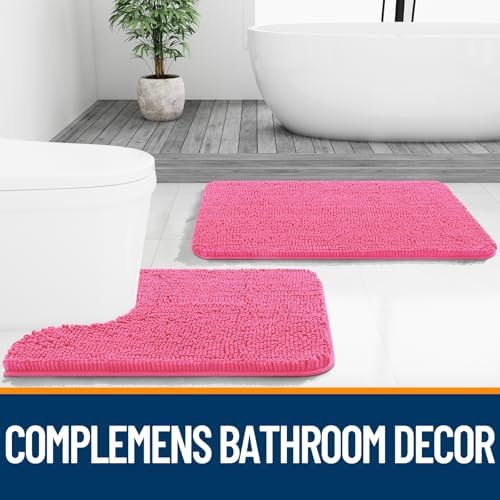 OLANLY Bathroom Runner Rugs 47x17, Extra Soft Absorbent Chenille Bath Rugs - Image 7
