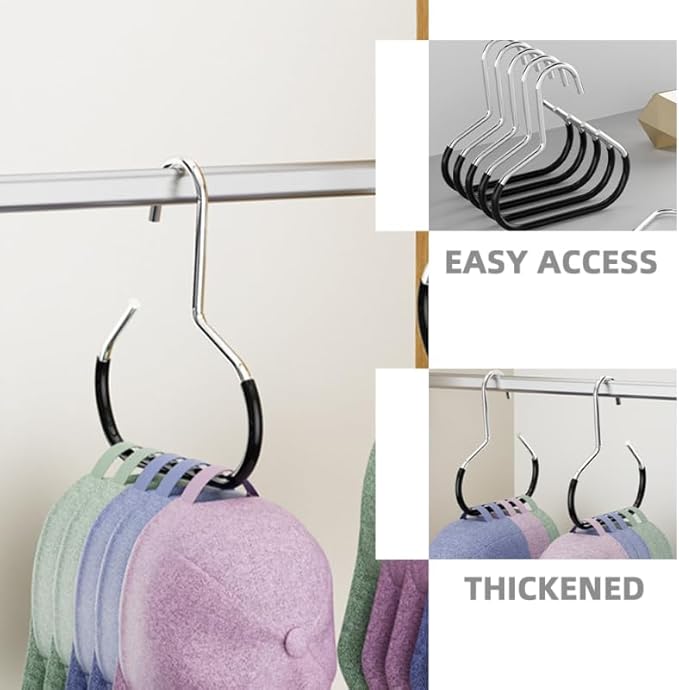 BESTOYARD 10-Pack Scarf Ring Hangers Non-Slip Metal Closet Organizer for Ties Scarves Belts and Tank Tops with Protective Coating 5.90X5.51 Inches