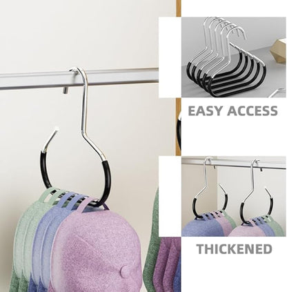 BESTOYARD 10-Pack Scarf Ring Hangers Non-Slip Metal Closet Organizer for Ties Scarves Belts and Tank Tops with Protective Coating 5.90X5.51 Inches