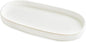 10x5 Bathroom Vanity Tray, Oval Ceramic Decorative Perfume Candle Tray for Bathroom/Kitchen Counter, White