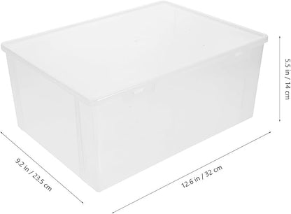 Garneck Thickened Stackable Shoe Boxes with Lids, Large Capacity Plastic Shoe Storage Organizer for Closet Dustproof and Moisture Resistant