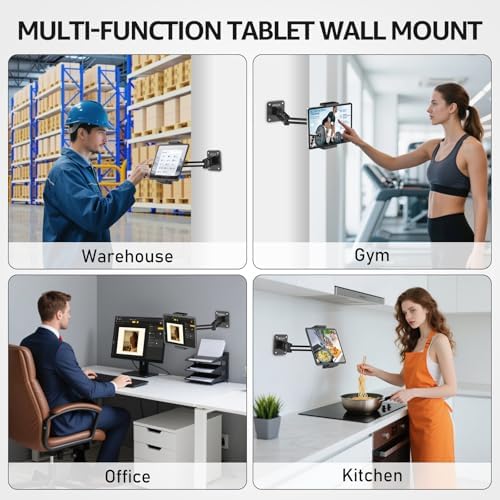 Urmust Ipad Wall Mount Stand Tablet Wall Mount Holder, 4.7-13" - Image 3