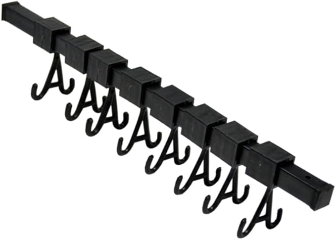 Paaz Jewelry Rack, Black, Metal, 8 Hook, Wall Mount, Storage