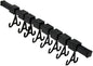 Paaz Jewelry Rack, Black, Metal, 8 Hook, Wall Mount, Storage