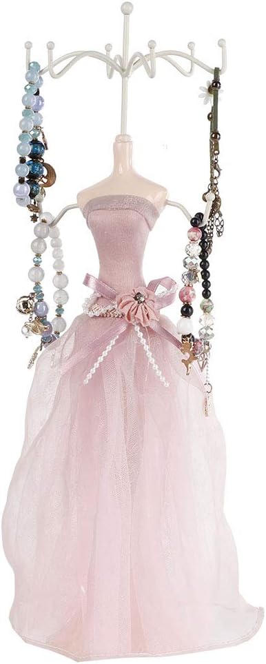 Jewelry Display Stand Tower, Hanging Mannequin Necklace Holder Lady Model Jewelry Organizer Earring Bracelet Ring Organizer