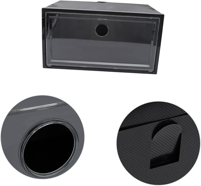 Ciieeo 1pc Shoes Organizer Box Side Opening Door Plastic Storage Container for Sneakers and Boots Dust Shoe Storage for Home Use