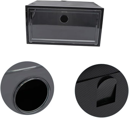 Capacity Side Opening Plastic Shoe Storage Box Stackable Organizer for Home Dust Design for Sneakers and Seasonal Footwear