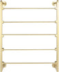 Wall Mounted Scarf Rack, 5-Tier Metal Scarves Towels Rack Wall Display Silk Ribbon Storage Organizer Gold Hijab Hanger for Flower Shop Retail Store (Gold)