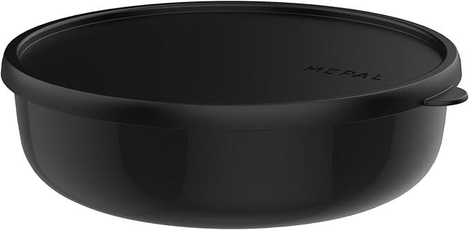 Mepal - Lumina Microwave Cookware - Food Storage Containers with Lid for Fridge, Freezer, Steamer & Microwave - Microwave Bowls with Lid - Storage Box - 2000 ml - Nordic Black
